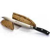 Arcos Broodmes Riviera 231300, gemaakt van Nitrumstaal, met een handvat van polyoxymethylen en een lemmet van 20 cm, geleverd in een etui