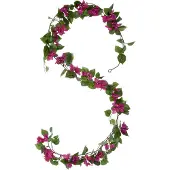 Mica Decorations Bougainvillea Kunstslinger - L180 cm - Donkerroze