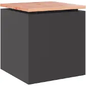 vidaXL Tuinbank Zwart 40 x 40 x 43 cm Staal