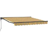 vidaXL - Zonnescherm - Frame - Geel - en - Grijs - 300 - x - 250 - cm