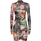 Philipp Plein Korte Jurk Flowers