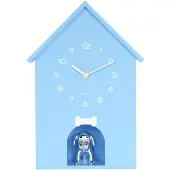Karlsson Wandklok Dog House - Blauw - 24.9x9x27cm - Wandklok Modern