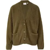 Comma Gebreid vest olijfgroen