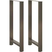 vidaXL Bartafelpoten 2 st 60x(110-111) cm staal naturel
