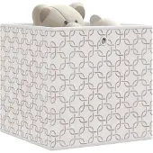 vidaXL Opbergboxen 10 st inklapbaar 32x32x32 cm ongeweven stof crème