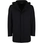 Bugatti winterjas donkerblauw afneembare capuchon effen