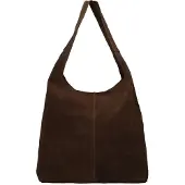 Manfield Donkerbruine suède shopper | Maat Onesize