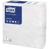 Tork Lunchservet wit 1 laags 1/4 vouw