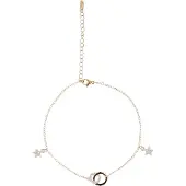 Faina Voetsieraden rose-goud / zwart / transparant