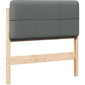 vidaXL Gestoffeerd hoofdbord met hoofdeinde Bruin en Lichtgrijs 80 cm
