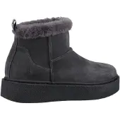 Hush puppies Becca Dames Suède Winter Enkellaarzen In Antraciet