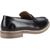 Hush puppies Benedict Leren Heren Zwarte Instappers