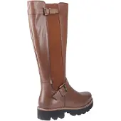 POD Aleena Leer/Textiel Dameslaarzen Tan