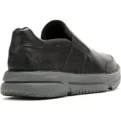 Hush puppies Baylor Leren Mannen Zwarte Instappers