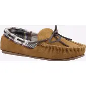 Cotswold Chatsworth Dames Suède Tan Pantoffels