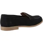 Hush puppies Natasha Leren Dames Zwarte Instappers