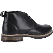 Hush puppies Ricky Leren Zwarte Enkellaarzen Voor Heren