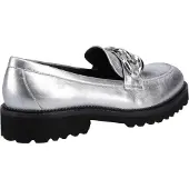Hush puppies Gianna Leren Dames Zilveren Instappers