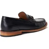 Base london Madison leren herenpantoffels zwart