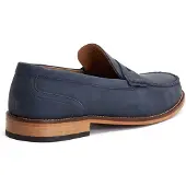 Base london Garfield Leder Heren Navy Loafers