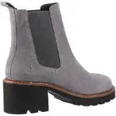 Hush puppies Gaia Leren Dames Grijze Chelsea Laarzen Met Hak