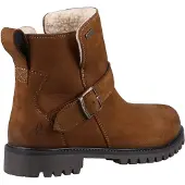 Hush puppies Wakely Leren Dameslaarzen Tan