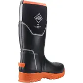 Muck Boots Grit S5 Heren Rubberen Zwarte/oranje Regenlaarzen