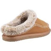 Hush puppies Anika Suède Dames Tan Slippers