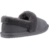 Hush puppies Ariel Suède Dames Grijze Slippers