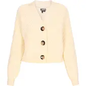 Dreimaster Gebreid vest crème / bruin