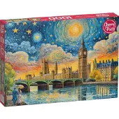 CherryPazzi Puzzle van 1000 stukjes, , "Impressionistische lucht boven Londen", modelnummer 30885