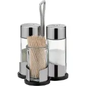 Tescoma Zout,Peper Tandenstoker Set 5 650322, Transparant, Grijs, Pepermolen + zoutmolen, Zilver