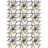 Komar Fotobehang Voet Labyrinth - Meerkleurig - 2,80m X 200cm