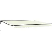 vidaXL Zonnescherm Frame Crème 400 × 300 cm Polyester met PU-coating