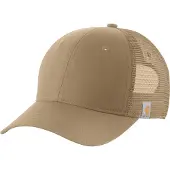 Carhartt Pet Men Rugged Professional Series Canvas Trucker Cap Dark Khaki