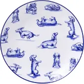 Heinen Delfts Blauw Gebaksbord Nhaan Blauw / Wit D 15 H 1,5 Cm
