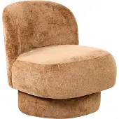Beliani AYLO - Draaifauteuil - Goudbruin - Chenille