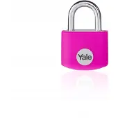 Yale Aluminium Hangslot Roze 37mm - Veiligheid voor Dagelijks Gebruik