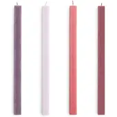 HAY Kaars Square Candle Reds And Bordeaux (Set van 4)
