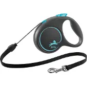 Flexi rollijn black design cord blauw - m 5 mtr tot 20 kg