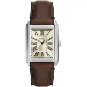 Fossil Analoog horloge 'CARRAWAY' chocoladebruin / zilver