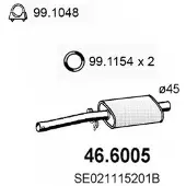 ASSO 46.6005 Uitlaat middendemper