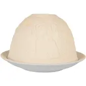 Clayre & Eef Waxinelichthouder Ø 12x8 cm Wit Porselein Honden