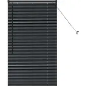 vidaXL Venetiaanse jaloezie Zwart 130 x 80 cm 25 mm Aluminium