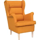 vidaXL Fauteuil 74x84x100 cm stof donkergeel