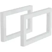 Guido Gusto Ophangbeugel 48x15x2 cm mat wit set van 2 stuks