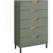 Vicco Marelle Dressoir – 76 x 120 cm met 5 laden Groen/Kunstzinnig