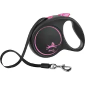 Flexi rollijn black design tape roze M 5 mtr tot 25 kg