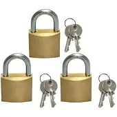 Goldenship Marine Padlock 3 Units Goud 40 mm