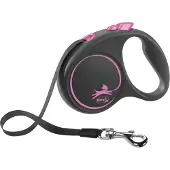 Flexi Rollijn Tape Roze S - Hondenlijn tot 15kg - 5 Meter met Blokkeerfunctie